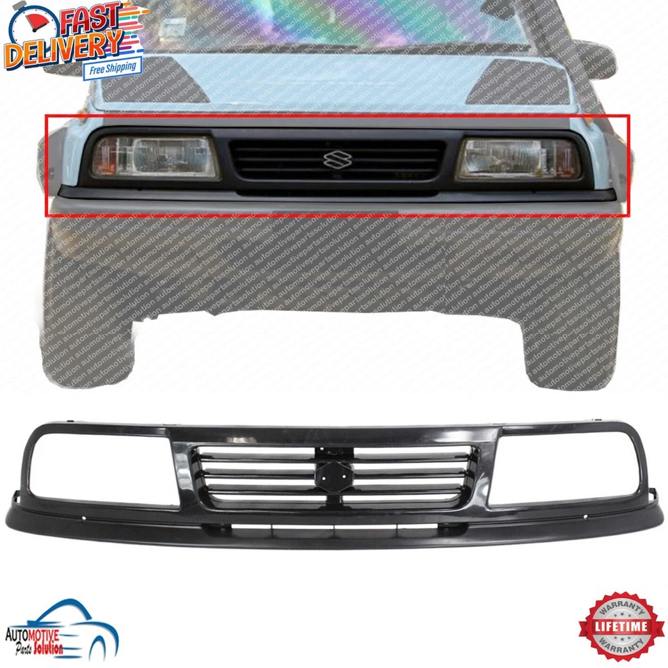 NEW FRONT GRILLE ASSEMBLY PAINTED BLACK FOR 1991-1995 SUZUKI SIDEKICK SZ1200102 Foto 1 de 4
