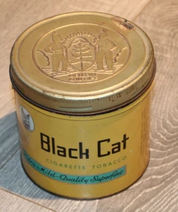Vintage BLACK CAT ZIGARETTE Tabak Blechdose - Bild 1 von 7