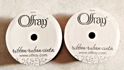 Offray Valentine's Day Ribbon Spools 2-Pack – 9 ft Each – Love & Red/Pink Stripe - Image 1 of 3