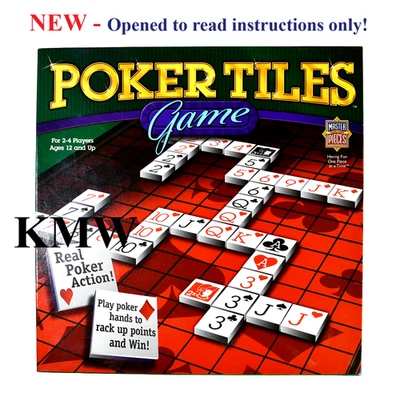 NEW - Poker Tiles Game COMPLETE MasterPieces 2005 Board Trays Family Friends - Image 1 of 2