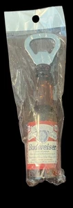 Budweiser Beer Mini Bottle Opener Fridge Magnet Barware Bar Pub Mancave Decor - Picture 1 of 7