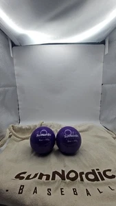 SunNordic Baseball gewichtete 2 Trainingsbälle 16oz lila Set/mit Tragetasche - Bild 1 von 1