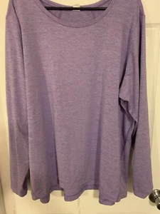 Sport-Tek Ladies Heathered Lilac LS Thumb Hole Sports Top 4x Tight Fit - Picture 1 of 10
