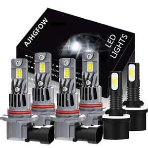For Chevrolet K3500 1999 2000 LED Headlight Hi/Lo Beam + Fog Light Bulbs 6000K - Picture 1 of 12