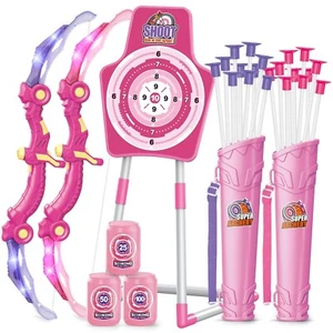 Bow and Arrow Toys for 5 6 7 8 9 10 Years Olds Girls, Archery Set Includes 2 ... - Picture 1 of 8