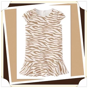 NWT Girls 7 Gymboree RIGHT MEOW cheetah Cotton/Spandex Print DRESS Tan/Ivory - Picture 1 of 2