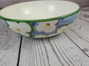 Favanol Hand Painted Serving Bowl Made in Portugal 10 1/4" Unique Vintage 🌸 - Picture 1 of 12