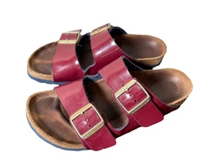 Birkenstock Arizona Big Buckle Burgundy Gold Buckle 38 (7) - Blaue Sohle Must C - Bild 1 von 6