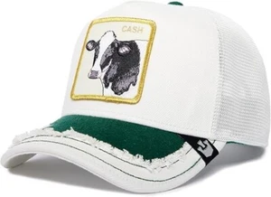 GOORIN BROS ® TRUCKER TERCIOPELO GORRA COMPLETA BÉISBOL SNAP KÄPPI GORRA VACA SEDOSA BLANCA - Imagen 1 de 6