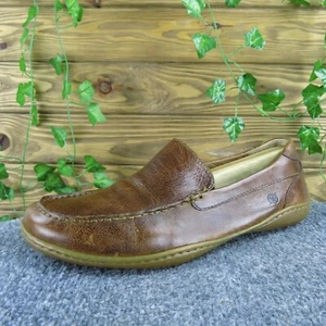 Born Leder Halbschuhe Slipper Freizeit Komfort Fahren Schuhe Braun Herren 9,5M - Bild 1 von 7