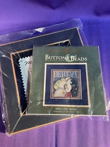 Mill Hill Buttons & Beads Winter Series Santa Claus BELIEVE Christmas +FRAME - Picture 1 of 4