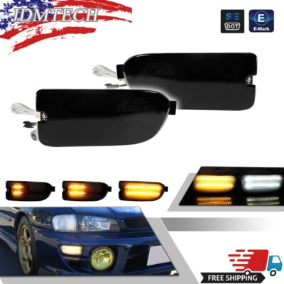 Дымчатые передние угловые парковочные указатели поворота для Subaru Impreza 1999-2001 годов выпуска 2 шт. - Изображение 1 из 4