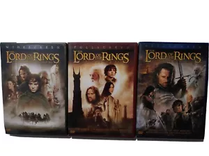 The Lord of the Rings Trilogy (DVD Set) Fellowship, Return & Two Towers FS/WS - Foto 1 di 2