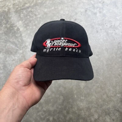 Gorra Planet Hollywood Myrtle Beach Vintage Gorra con tirantes para hombre Negra EE. UU. 90 NUEVA SIN ETIQUETAS Foto 1 de 4