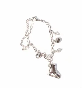 Ice Skating Jewelry - Bracelet with Clear Charms - Picture 1 of 1