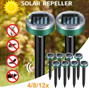 4/8/12x Solar Maulwurfschreck Wühlmausschreck Maulwurf Maulwurffalle Abwehr Maus - Bild 1 von 13