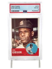1963 Topps Bob Gibson #415 Vintage Baseball Card VG-EX Graded PSA 4