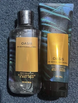 Bath & Body Works 2 Pc  Mens Ultra Shea Body Cream 8 oz & 10 Oz Shower Gel New - Image 1 of 2