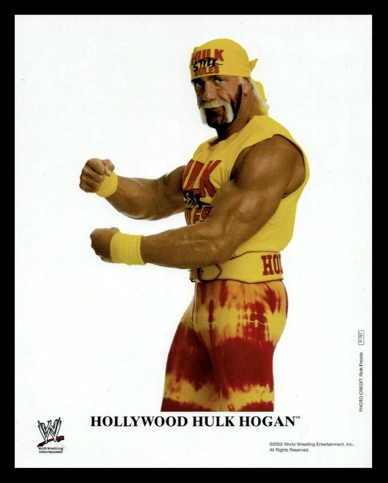 WWE HULK HOGAN P-757 OFFICIAL LICENSED ORIGINAL 8X10 PROMO PHOTO VERY RARE - Image 1 of 1