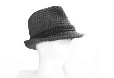 Crochet Pattern DIGITAL DOWNLOAD -  Easy Chunky Fedora  Baby to Men's XX Large - Image 1 of 4