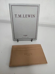 T.M. LEWIN Kartenetui, hellbraunes Leder, neu im Karton - Bild 1 von 5