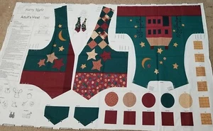 Starry Night Adult Vest Panel by Cranston Collection Size XS to Lg - Picture 1 of 2