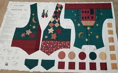 Starry Night Adult Vest Panel by Cranston Collection Size XS to Lg - Image 1 of 2