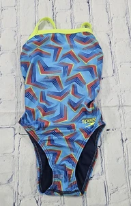 Speedo YOUTH GIRLS SIZE 24 Play The Angles Pro LT Flyback Pop Blue 7719022 - Picture 1 of 12