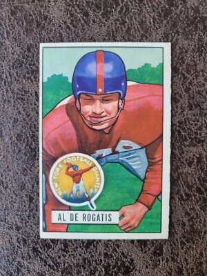 1951 Bowman Football Al De Rogatis #55 - New York Giants - Image 1 of 3