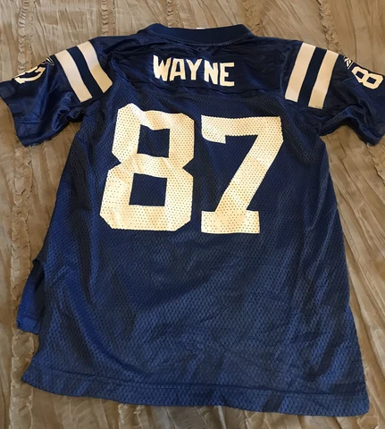 REGGIE WAYNE Indianapolis COLTS Football REEBOK Replica Youth SMALL Jersey NFL Cover