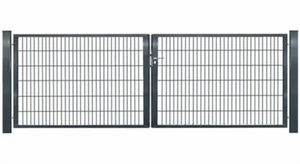 Gartentor 2 flg. Rohrrahmentor H:120cm B:296cm anthrazit Gittermattenzaun - Bild 1 von 11
