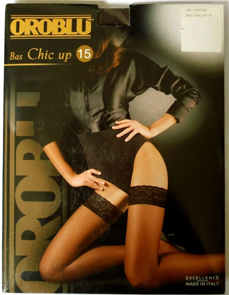 Oroblu Chic Up Stay-ups talla pequeña 15 Den color Dune Foto 1 de 2