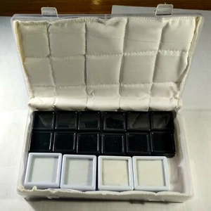 Display Storage plastic box with insert white cotton clothes with box 16 pieces - Picture 1 of 6