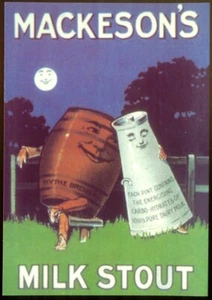 Modern Postcard: MACKESON'S Milk Stout - Retro Advertisement (Opie 01AS02) - Picture 1 of 1