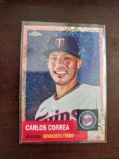 CARLOS CORREA  2022 Topps Chrome Platinum - Rose Gold Mini Diamond 11/75!! Twins