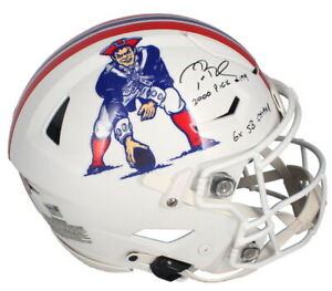 Tom Brady Autographed "2000 Pick #199 6x Champ" SpeedFlex Helmet Fanatics LE 12