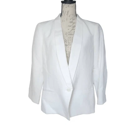 Blazer Tommy Hilfiger Damas Talla 14 Lino Slub Un Botón Foto 1 de 4