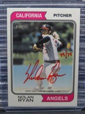 2023 Topps Heritage Nolan Ryan Real One Autographs Red Ink Auto #49/74 Angels