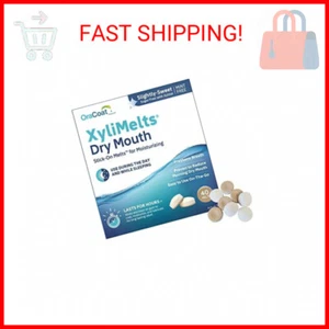 Oracoat XyliMelts Dry Mouth Relief Moisturizing Oral Adhering Discs 40 Count, Sl - Picture 1 of 2