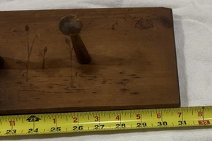 Vintage Rustic Hand Carved Wooden Duck 4 Hooks Coat Hat Rack Wall Mount 31”x 5” - Picture 1 of 15