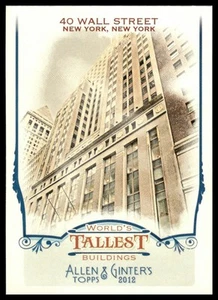 2012 Allen & Ginter #WTB8 40 Wall Street Trump Building Worlds Tallest Buildings - Picture 1 of 2
