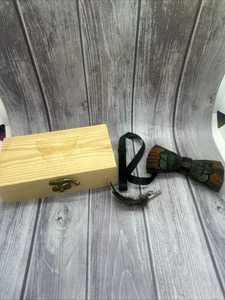 Neues Design Natürliche Feder Exquisite Handgefertigte Herren Fliege Set - Bild 1 von 6