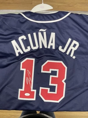 Ronald Acuna Jr Signed Atlanta Braves Jersey JSA Certification Autographed - Image 1 of 2