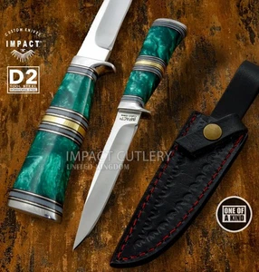 Model # 5866 Impact Cutlery Custom Handmade Bowie Knife with Resin Handle | D2 - Picture 1 of 10