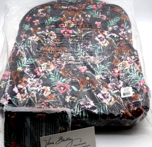 Vera Bradley BALI JUNGLE Essential Large BACKPACK Bookbag ZIP ID LANYARD - Picture 1 of 8
