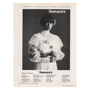 Tamara's Romantic Renaissance Bridal Collection Vintage 1982 Magazine Print Ad - Picture 1 of 1