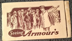 1920 SEEING ARMOUR'S Fotos 32 páginas Álbum de postales Chicago Tour Guide Estadísticas RARO - Imagen 1 de 6
