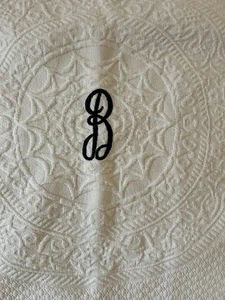 Paar Kissenbezüge Monogramm (B) Elfenbein   - Bild 1 von 6