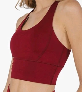 90 Degree By Reflex Racerback Longline Sport BH Größe L Burgundy  - Bild 1 von 4