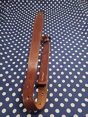 VINTAGE KASSNAR SPAIN WHITE STITCHED LEATHER RIFLE SLING W/ SWIVELS  - Image 1 of 4